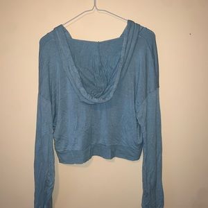 Colsie cropped mint green hoodie